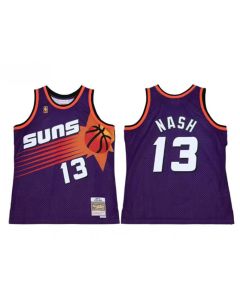 Men's Phoenix Suns #13 Steve Nash Purple Throwback Swingman Stitched Jersey