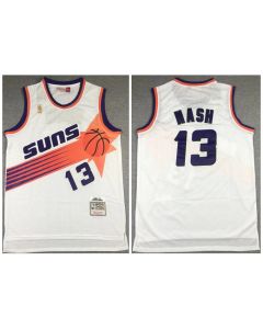 Men's Phoenix Suns #13 Steve Nash White 1996-97 Throwback Stitched Jersey