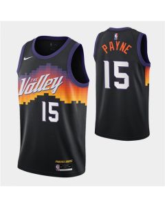 Men's Phoenix Suns #15 Cameron Payne 2020 Black City Edition Stitched Jersey