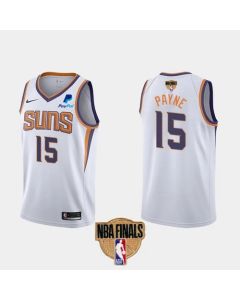 Men's Phoenix Suns #15 Cameron Payne 2021 White NBA Finals Association Edition Stitched Jersey