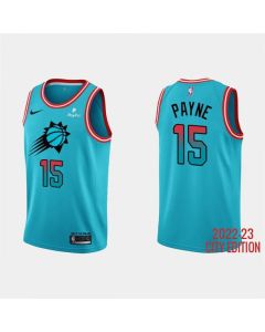 Men's Phoenix Suns #15 Cameron Payne 2022-23 Blue City Edition Stitched Basketball Jersey
