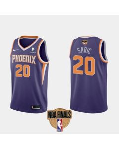 Men's Phoenix Suns #20 Dario Saric 2021 Purple NBA Finals Icon Edition Stitched Jersey