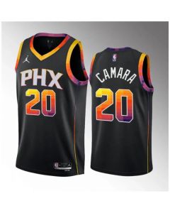 Men's Phoenix Suns #20 Toumani Camara Black 2023 Draft Statement Edition Stitched Basketball Jersey
