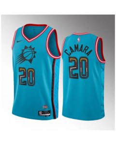Men's Phoenix Suns #20 Toumani Camara Blue 2023 Draft City Edition Stitched Basketball Jersey
