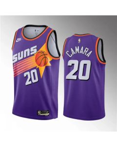 Men's Phoenix Suns #20 Toumani Camara Purple 2023 Draft Classic Edition Stitched Basketball Jersey
