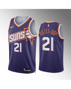 Men's Phoenix Suns #21 Keita Bates-Diop Purple Icon Edition Stitched Basketball Jersey