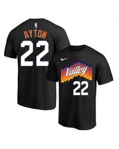 Men's Phoenix Suns #22 Deandre Ayton 2021 Black NBA T-Shirt