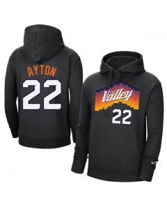 Men's Phoenix Suns #22 Deandre Ayton 2021 Black Pullover Hoodie
