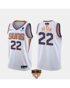 Men's Phoenix Suns #22 Deandre Ayton 2021 White NBA Finals Association Edition Stitched Jersey