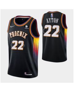 Men's Phoenix Suns #22 Deandre Ayton Black Stitched Jersey