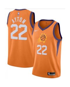 Men's Phoenix Suns #22 Deandre Ayton Orange Statement Edition Stitched Jersey