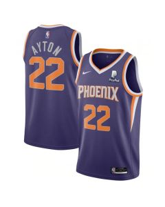 Men's Phoenix Suns #22 Deandre Ayton Purple Stitched Jersey