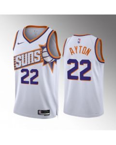 Men's Phoenix Suns #22 Deandre Ayton White Association Edition Stitched Basketball Jersey