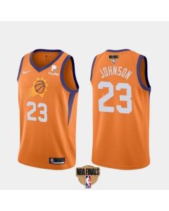 Men's Phoenix Suns #23 Cameron Johnson 2021 Orange Statement Finals Basketball Swingman Stitched Jersey