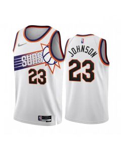 Men's Phoenix Suns #23 Cameron Johnson 2022/23 White 75th Anniversary Association Edition Stitched Jersey
