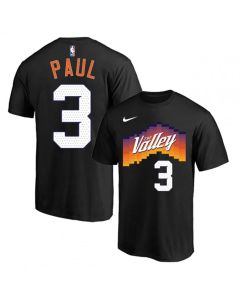 Men's Phoenix Suns #3 Chris Paul 2021 Black NBA T-Shirt