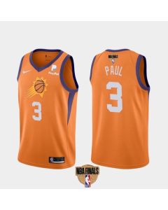 Men's Phoenix Suns #3 Chris Paul 2021 Orange Statement Finals Basketball Swingman Stitched Jersey