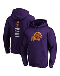 Men's Phoenix Suns #3 Chris Paul 2021 Purple Team Playmaker Name & Number Pullover Hoodie