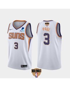 Men's Phoenix Suns #3 Chris Paul 2021 White NBA Finals Association Edition Stitched Jersey