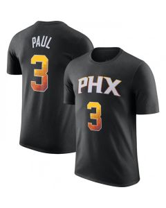 Men's Phoenix Suns #3 Chris Paul Black 2022/23 Statement Edition Name & Number T-Shirt