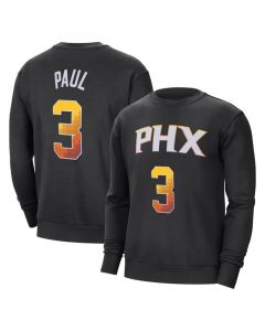 Men's Phoenix Suns #3 Chris Paul Black Long Sleeve T-Shirt
