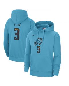 Men's Phoenix Suns #3 Chris Paul Blue 2022/23 City Edition Name & Number Essential Pullover Hoodie