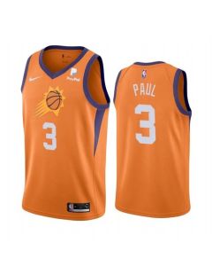 Men's Phoenix Suns #3 Chris Paul Orange Statement Edition Stitched Jersey