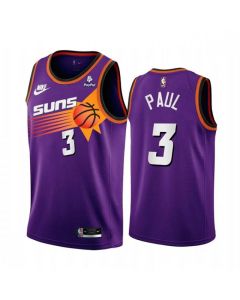 Men's Phoenix Suns #3 Chris Paul Purple Stitched Basketball Jersey