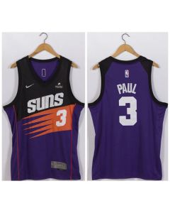 Men's Phoenix Suns #3 Chris Paul Purple Stitched Jersey