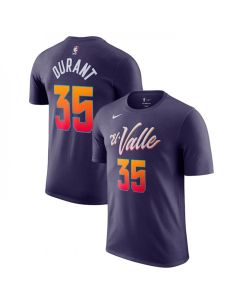 Men's Phoenix Suns #35 Kevin Durant Purple 2023/24 City Edition Name & Number T-Shirt