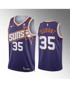 Men's Phoenix Suns #35 Kevin Durant Purple 2023 Icon Edition Stitched Basketball Jersey
