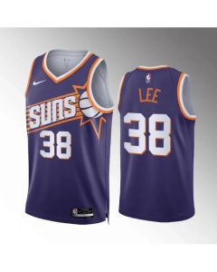 Men's Phoenix Suns #38 Saben Lee Purple Icon Edition Stitched Basketball Jersey