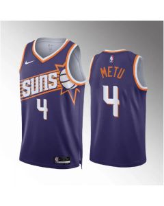 Men's Phoenix Suns #4 Chimezie Metu Purple Icon Edition Stitched Basketball Jersey