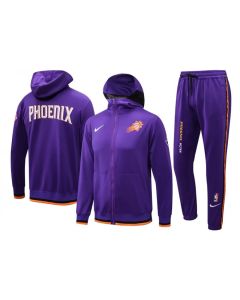 Men's Phoenix Suns 75th Anniversary Purple Performance Showtime Full-Zip Hoodie Jacket And Pants Suit