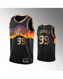 Men's Phoenix Suns #99 Jae Crowder 2021 Balck Exclusive Edition Python Skin Stitched Basketball Jersey