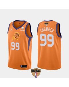 Men's Phoenix Suns #99 Jae Crowder 2021 Orange Statement Finals Basketball Swingman Stitched Jersey