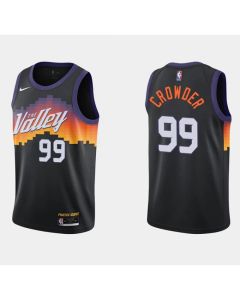Men's Phoenix Suns #99 Jae Crowder Black City Edition Stitched Jersey