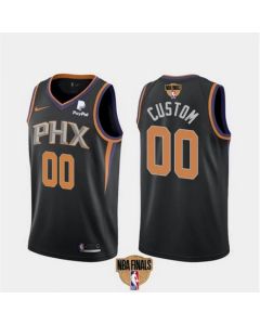Men's Phoenix Suns Customized 2021 Black NBA Finals Statement Edition Stitched Jersey