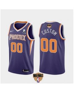 Men's Phoenix Suns Customized 2021 Purple NBA Finals Icon Edition Stitched Jersey