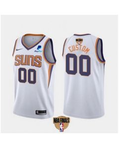 Men's Phoenix Suns Customized 2021 White NBA Finals Association Edition Stitched Jersey