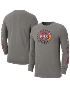 Men's Phoenix Suns Heather Charcoal 2022/23 City Edition Essential Expressive Long Sleeve T-Shirt