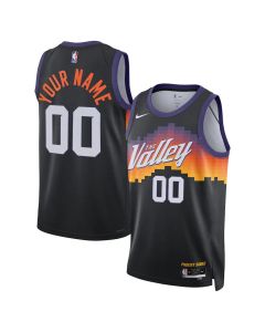 Men's Phoenix Suns Nike Black 2025/26 Swingman City Edition Custom Jersey (Black)