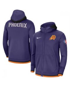 Men's Phoenix Suns Purple 75th Anniversary Performance Showtime Full-Zip Hoodie Jacket