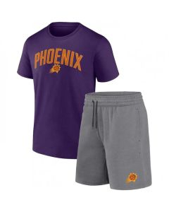 Men's Phoenix Suns Purple/Heather Gray Arch T-Shirt & Shorts Combo Set