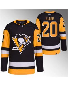 Men's Pittsburgh Penguins #20 Lars Eller Black Stitched Jersey (Black)
