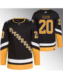 Men's Pittsburgh Penguins #20 Lars Eller Black Stitched Jersey