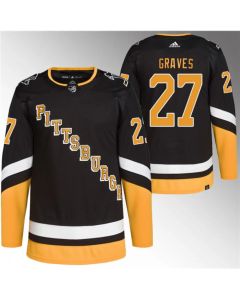 Men's Pittsburgh Penguins #27 Ryan Graves Black 2021/22 Alternate Primegreen Stitched Jersey