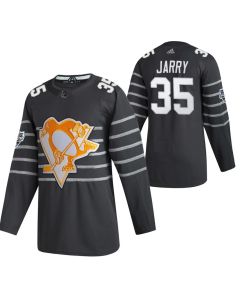 Men's Pittsburgh Penguins #35 Tristan Jarry 2020 Grey All Star Stitched NHL Jersey