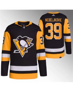 Men's Pittsburgh Penguins #39 Alex Nedeljkovic Black Stitched Jersey