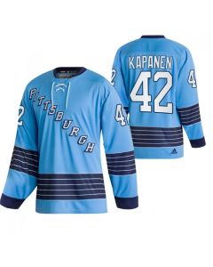 Men's Pittsburgh Penguins #42 Kasperi Kapanen 2022 Blue Classics Stitched Jersey